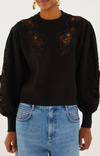 Black Lace Knit Sweater