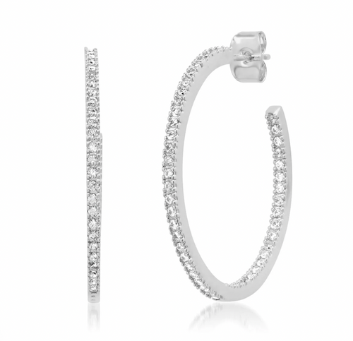 Pave CZ Hoops