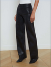 Clayton Coated Wide Leg Jean ~ Noir