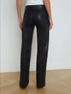Clayton Coated Wide Leg Jean ~ Noir