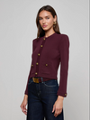 Patsy Cropped Cardigan ~ Malbec/Gold