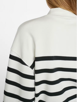 Mockneck Sweatshirt ~ Off White Multi