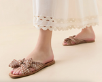 Rima Bow Sandal ~ Brown Gingham