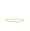 Beaded Bracelet ~ Gold/White