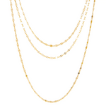 Triple Layered Delicate Sequin Necklace