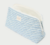 Frances Cosmetic Pouch ~ Blue Gingham