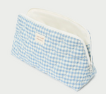 Frances Cosmetic Pouch ~ Blue Gingham