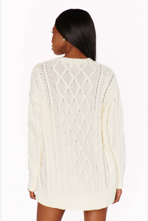 Day to Day Sweater ~ Cream Cable Knit