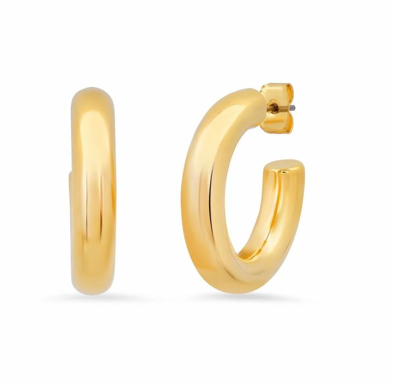 Medium Gold Tubular Hoops