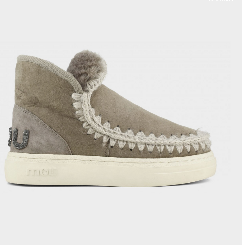 Eskimo Sneaker Bold Glitter Logo ~ Elephant Grey