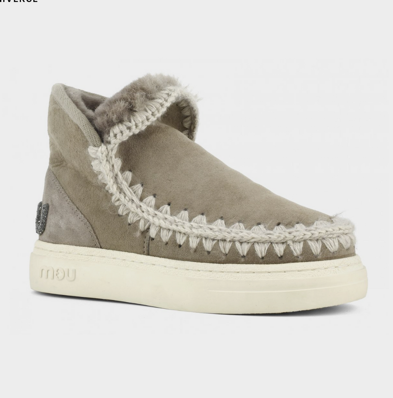 Eskimo Sneaker Bold Glitter Logo ~ Elephant Grey