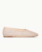 Alba Ballet Flat ~ Champagne Crystal Mesh