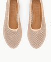 Alba Ballet Flat ~ Champagne Crystal Mesh