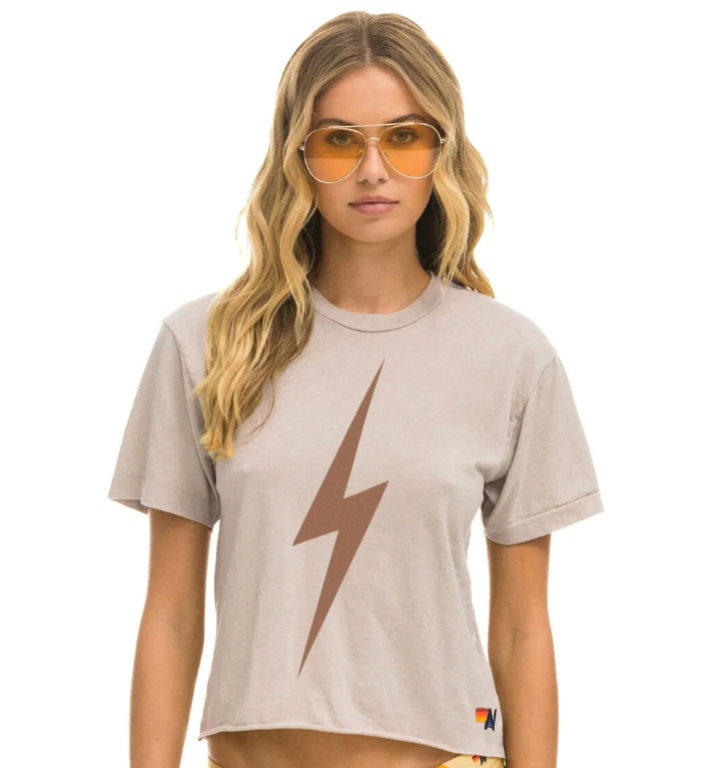 Bolt Boyfriend Tee ~ Sand/Mocha