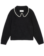 Crochet Collar Pullover ~ Black