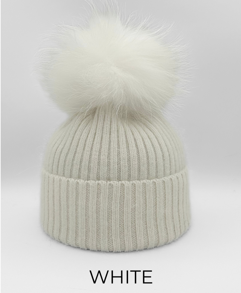 Genuine Wool Pom Pom Hats