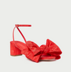 Carmen Red Moiré Bow Sandal