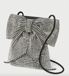 Violet Diamanté Bow Crossbody ~ Silver