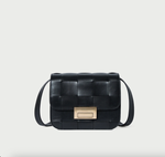 Desi Woven Leather Crossbody ~ Black