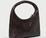 Willow Woven Leather Hobo ~  Chocolate