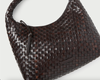 Willow Woven Leather Hobo ~  Chocolate