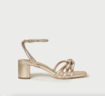 Mikel Bow Mid-Heel Sandal ~ Champagne