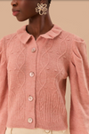 Ruffle Knit Cardigan ~ Light Pink