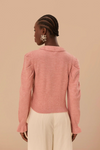 Ruffle Knit Cardigan ~ Light Pink