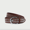 Isaac Espresso / Silver Studded Belt