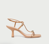 Triana Dune Leather Mid−Heel Sandal