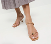 Triana Dune Leather Mid−Heel Sandal
