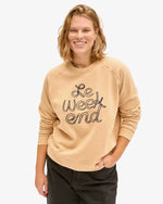 Sweatshirt ~ Sand w/ Embroidered Navy Le Weeekend