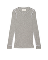 The Baby Rib Henley ~Heather Grey