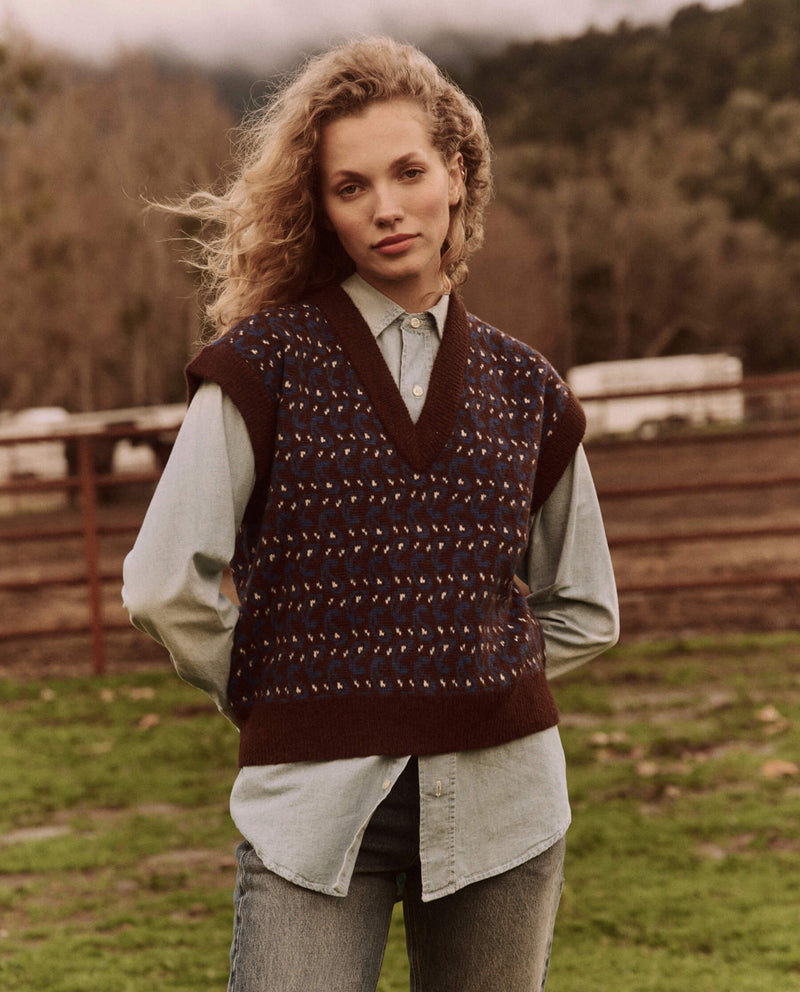 Sweater Vest~ Driftwood Paisley