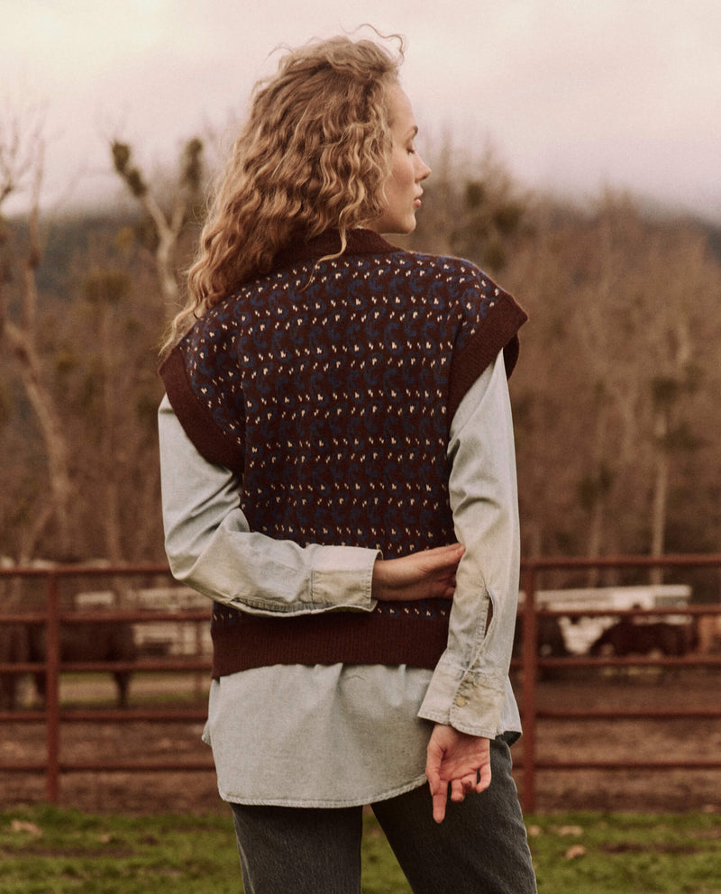 Sweater Vest~ Driftwood Paisley