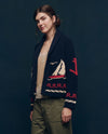 The Sailboat Lodge Cardigan ~ Dark Navy