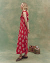 The Havana Dress ~ True Red Dancing Floral