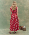 The Havana Dress ~ True Red Dancing Floral
