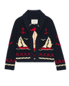 The Sailboat Lodge Cardigan ~ Dark Navy