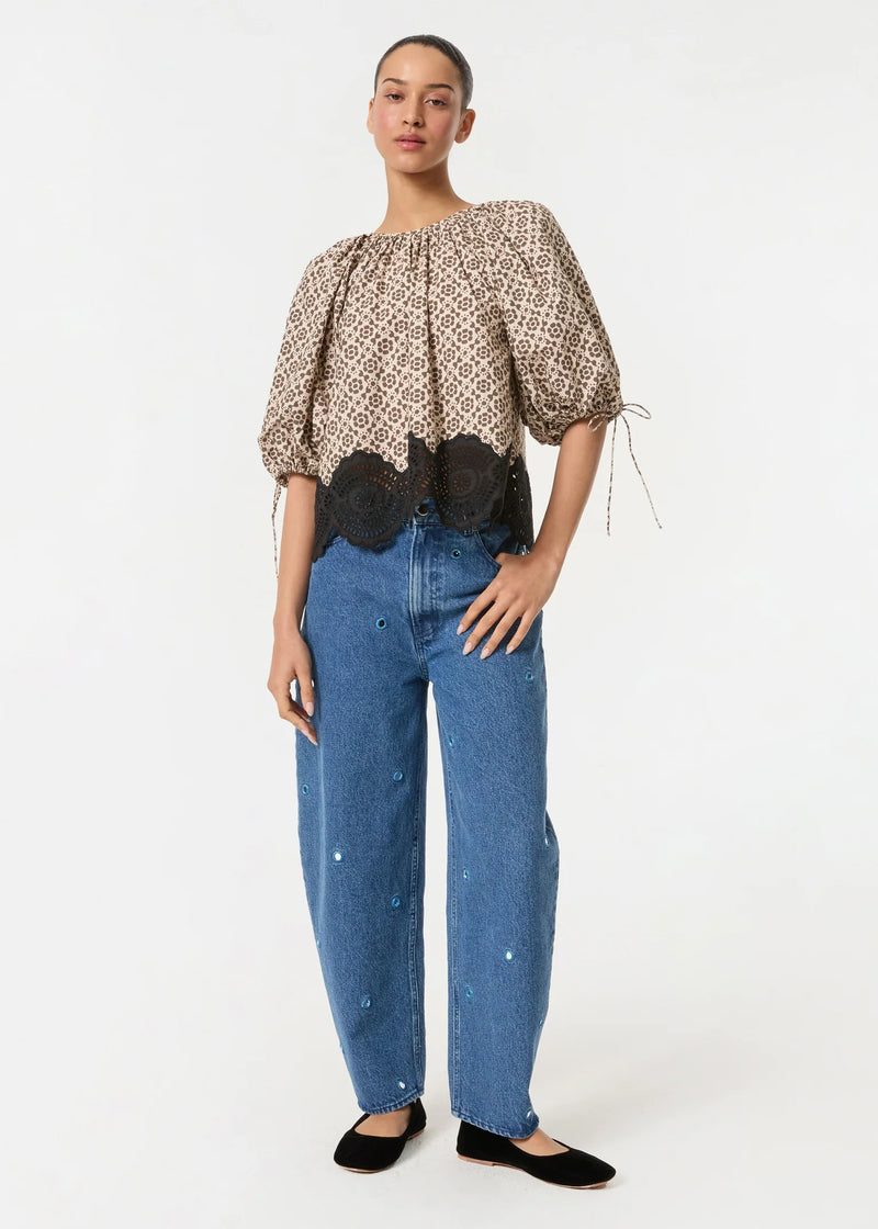 Rowan Top ~ Flora Eyelet