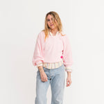 Puff Sleeve Pullover Sweater  ~ Pink
