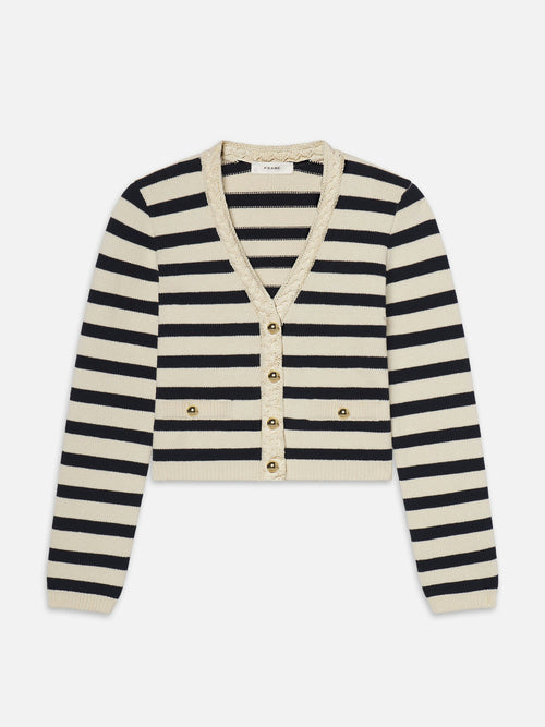 The Harbor Cardigan ~ Navy Multi