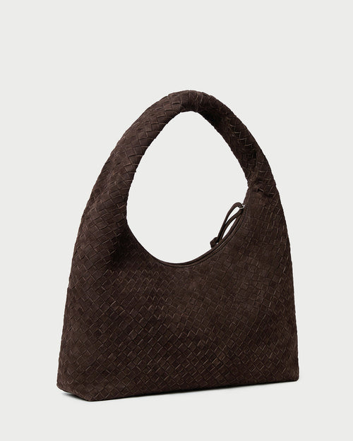 Willow Brown Suede Hobo Bag