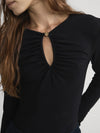 The Keyhole Top ~ Black
