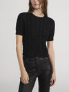 The Sequin Gathered Sweater ~ Black