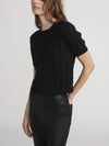 The Sequin Gathered Sweater ~ Black