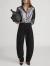 The Shiny Staple Blouse ~ Gunmetal