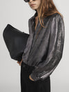 The Shiny Staple Blouse ~ Gunmetal