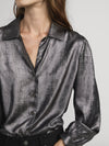 The Shiny Staple Blouse ~ Gunmetal