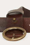 Marron Camus Leather Belt